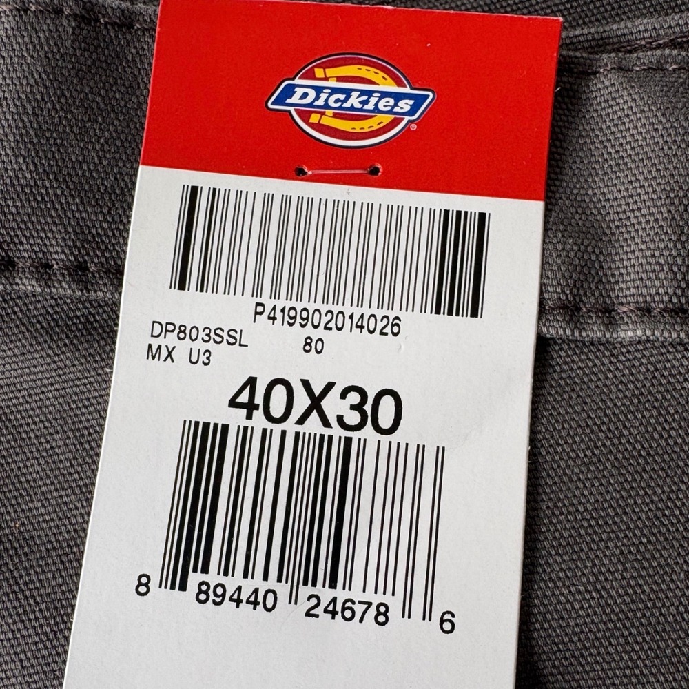 Dickies Flex Regular Fit Straight Leg Pants Mens 40x30 Charcoal Grey DP803SS NWT - Picture 3 of 11